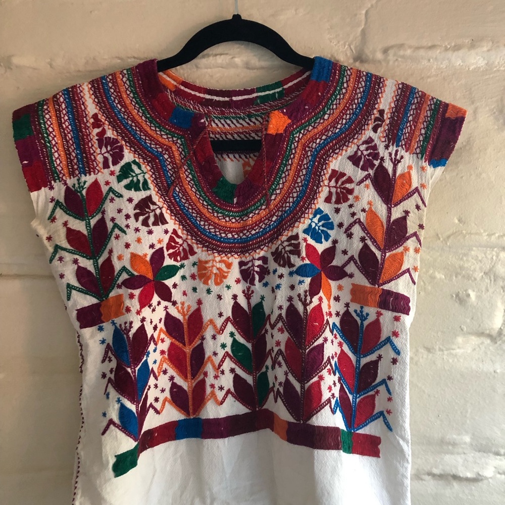 Hand embroidered Oaxacan top